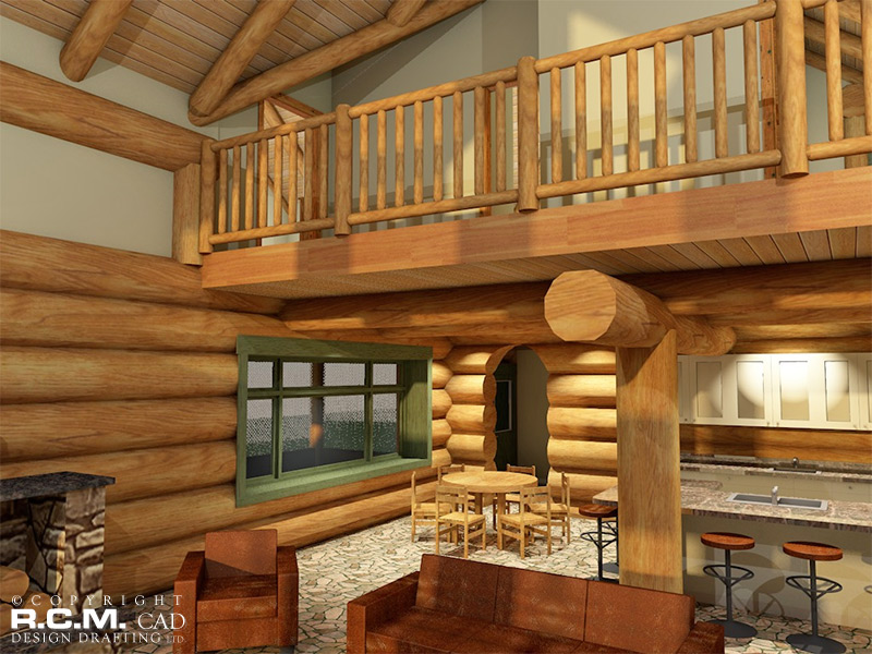 Moncks Corner South Carolina Log Home RCM Cad Design Drafting Ltd.